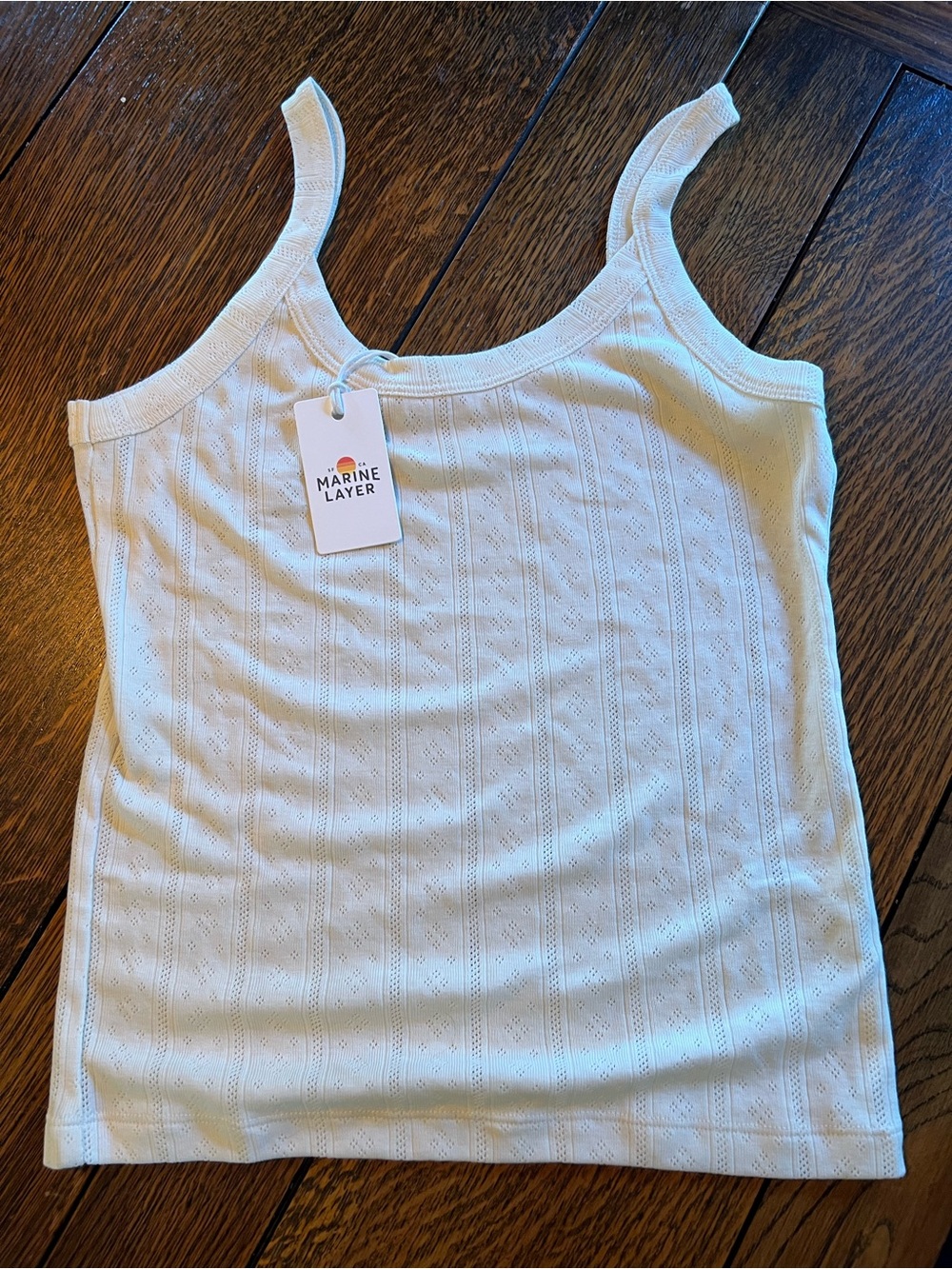 Marine Layer Lexi Pointelle Cami Extra Small Antique white  XS NEW WITH TAGS NWT